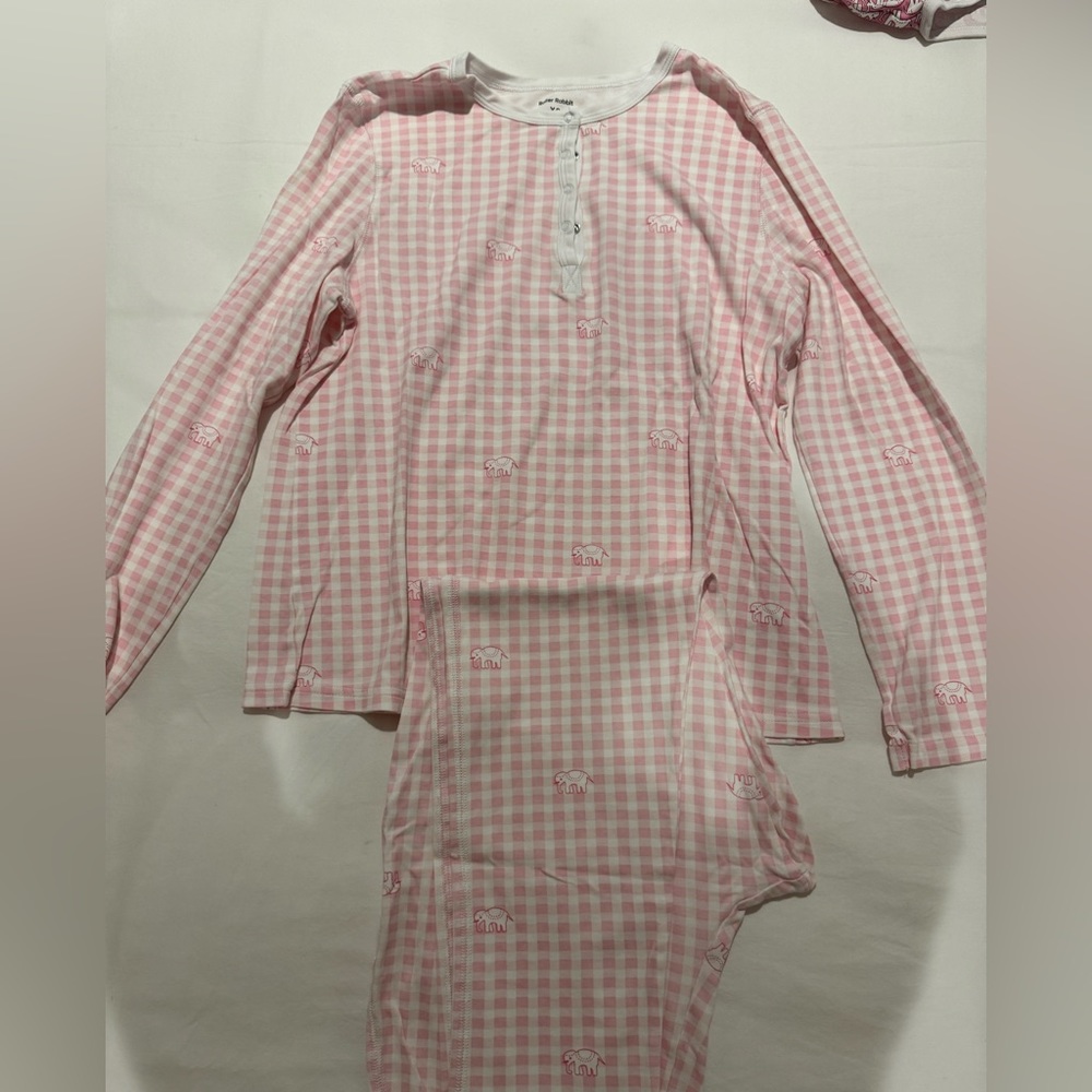 Roller Rabbit Gingham Elephant Pijamas - image 1